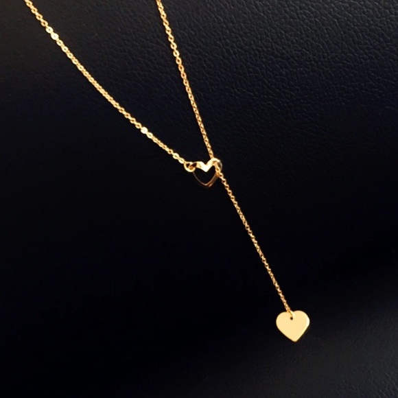 NEW!💎💙💎GOLDEN💛HEARTS💛LONG Y💙NECKLACE LAYERED - Picture 3 of 16
